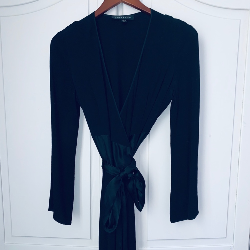 Black wrap up dress